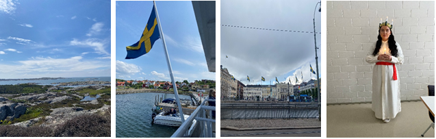 Göteborgin saaristoa ja tori. Lucia-neito.