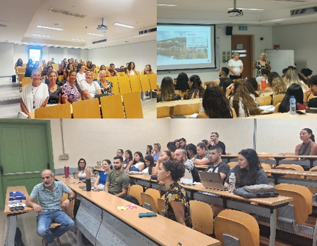 Photo collection of lectures at CUT in classroom and auditorio
