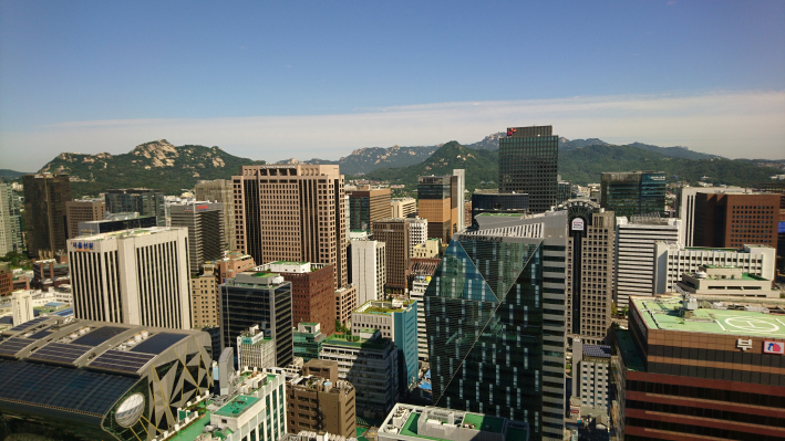 A view from the venue of the Biennial Conference of the Asian Society of International Law in Seoul, August 2017