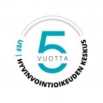 Hyvinvointioikeuden keskuksen 5-vuotisjuhlavuoden logo