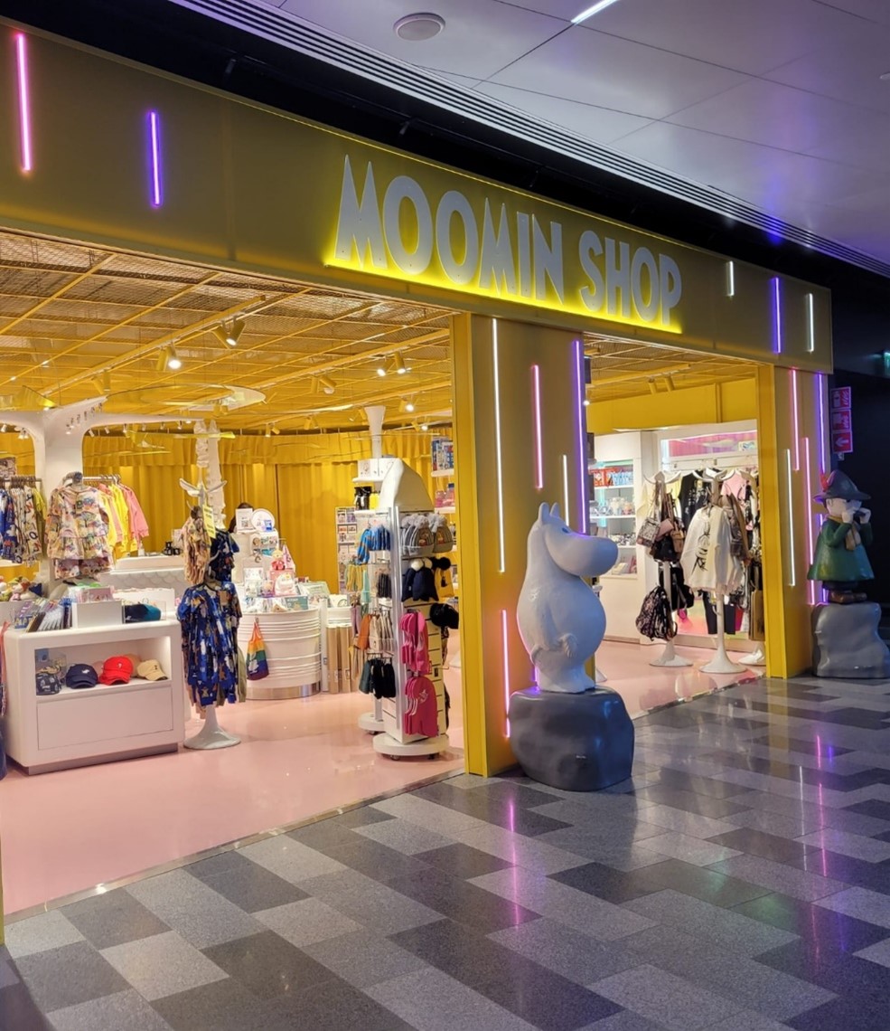Muumi store at Helsinki Airport