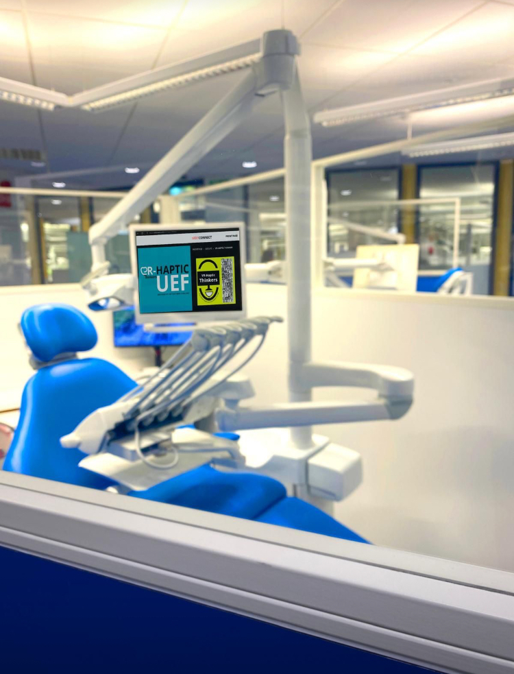A modern dental chair.