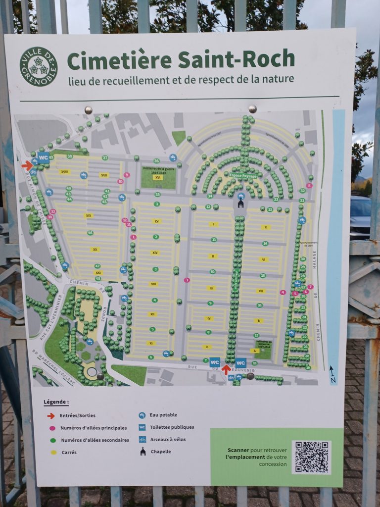 The cemetery map.