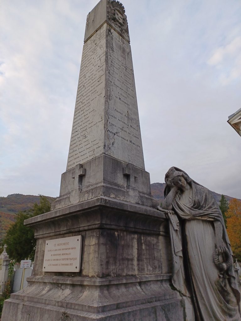 Memorial for the fallen in Franco-Prussian (here “German”) war 1870–1871.