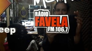 Inkeri at Radio Favela studio.