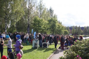 Kampusrysäyksen väkeä Kuopiossa 3.9.2015 (kuva: ISYY)