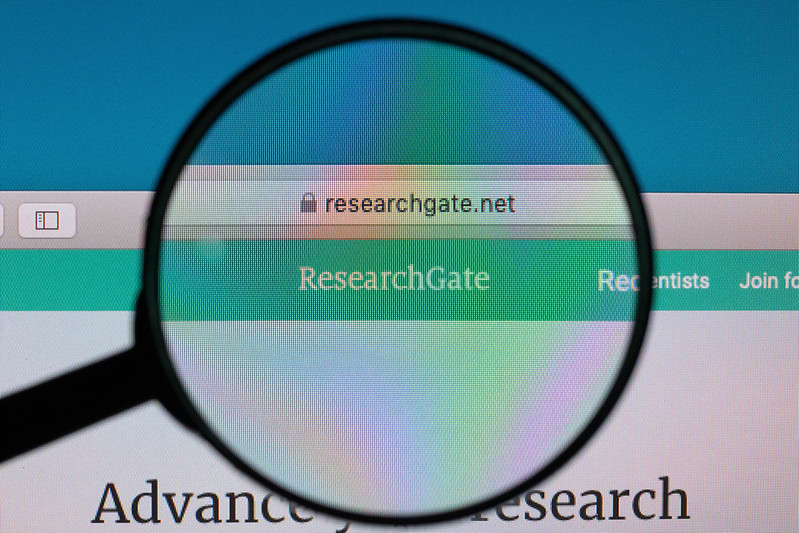 Decorative image. ResearchGate logo under the microscope.