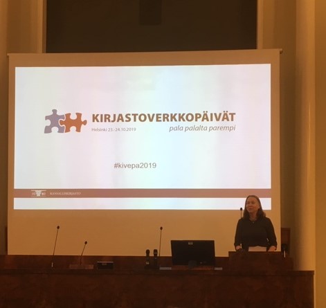 Kirjastoverkkopäivien avaus. Opening speech, Cecilia af Forselles. 