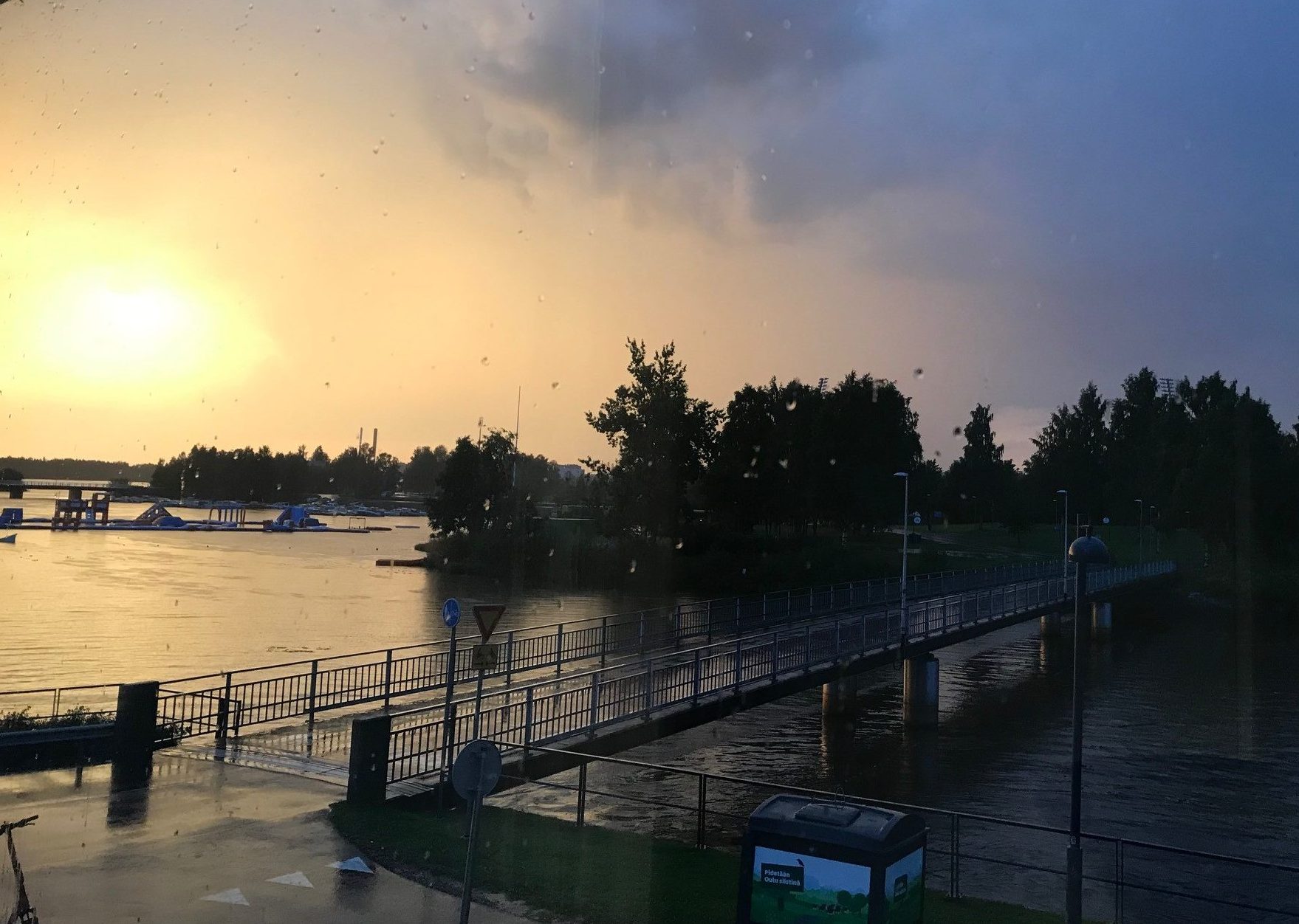 Evening sun following the thunder storm in Oulu