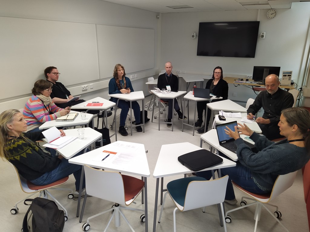 Ryhmätyöskentelyä. Group discussion.