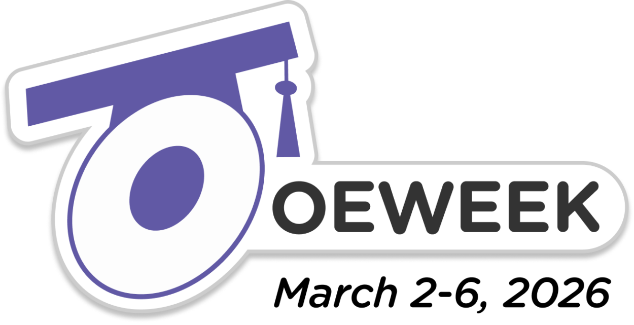 Open education week logo, March 2-6, 2026.