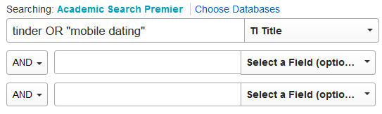 Screen capture. Search query tinder OR "mobile dating".